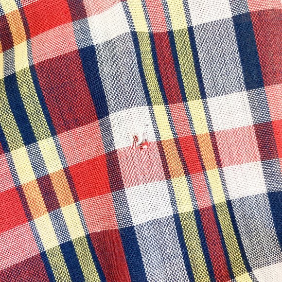 1980's Wrangler Snap Button Plaid Cotton Long Sleeve Shirt, Women's M - Picture 11 of 13